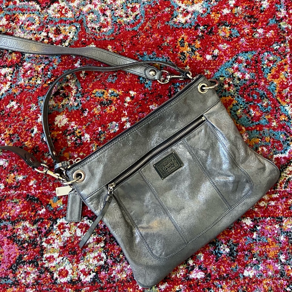 Coach Poppy #18807 Hippie Metallic Leather Crossbody